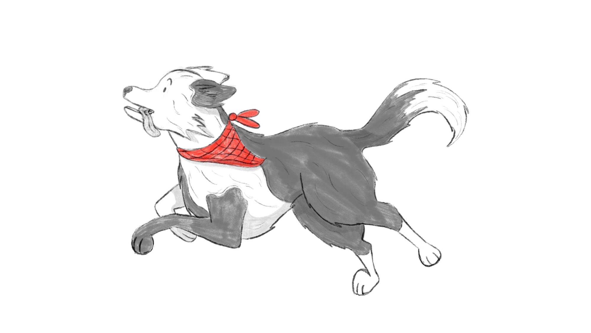 Sketch of Flora's pup ©